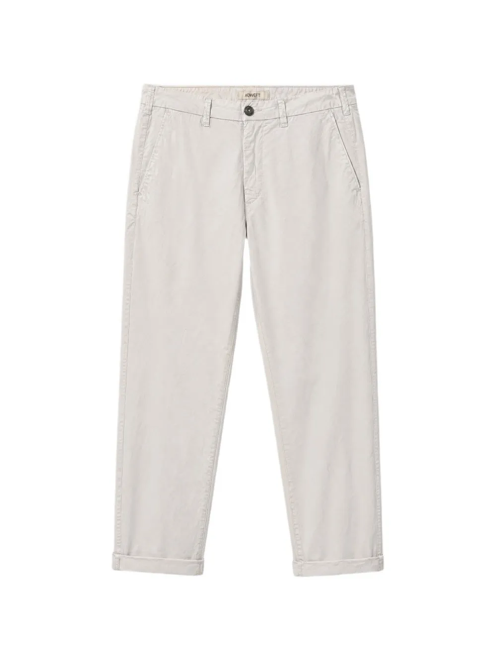 40 WEFT Lenny logo-patch trousers - Grau