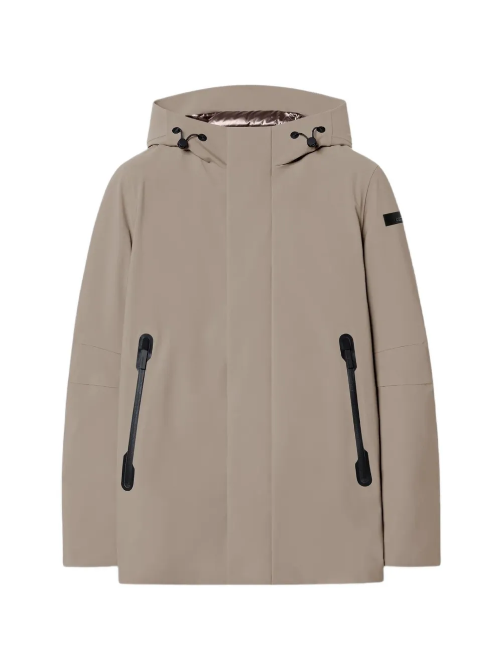 Rrd Hooded Zip-fastening Coat In Brown