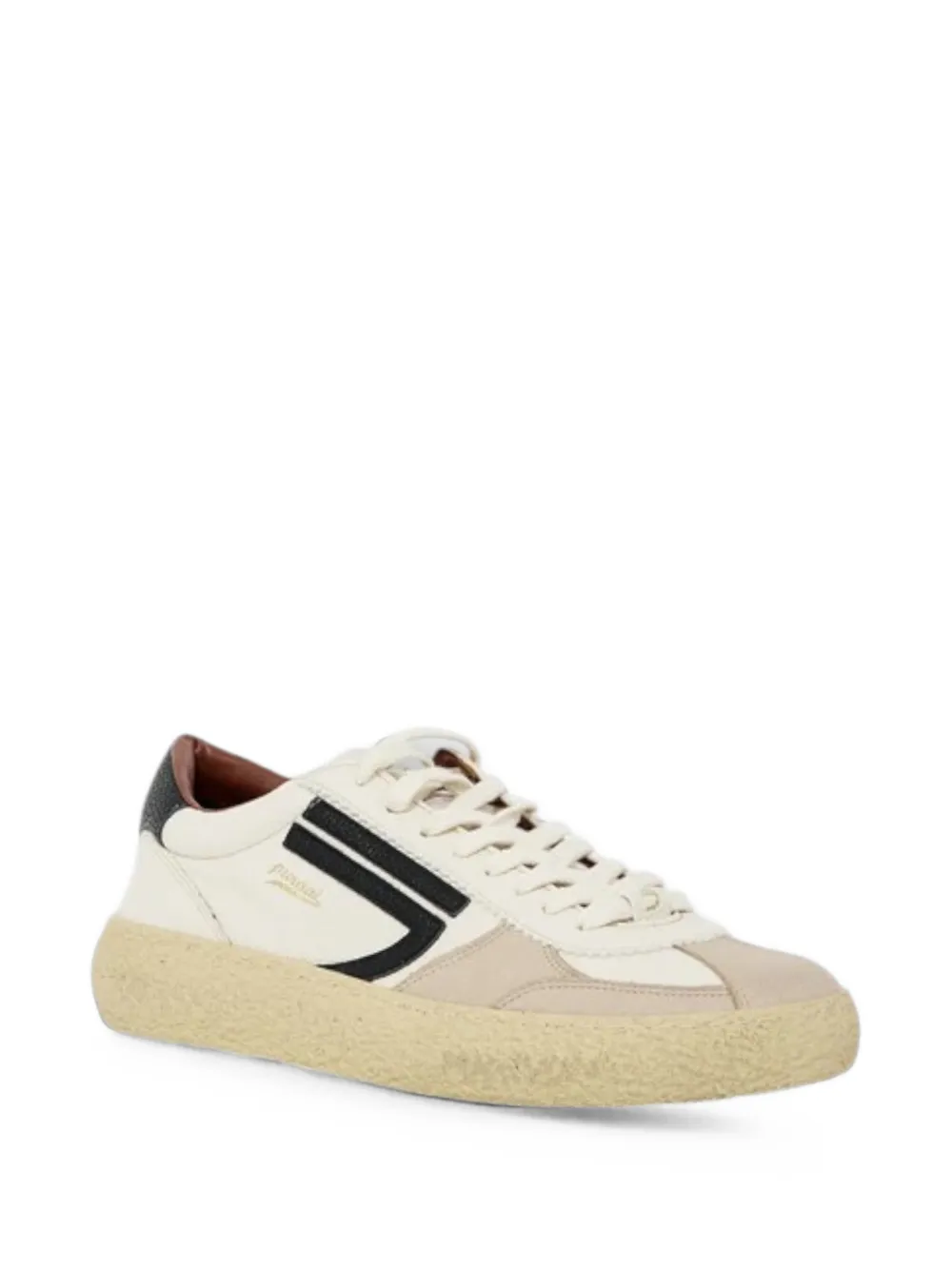 Puraai logo-patch panelled sneakers Wit