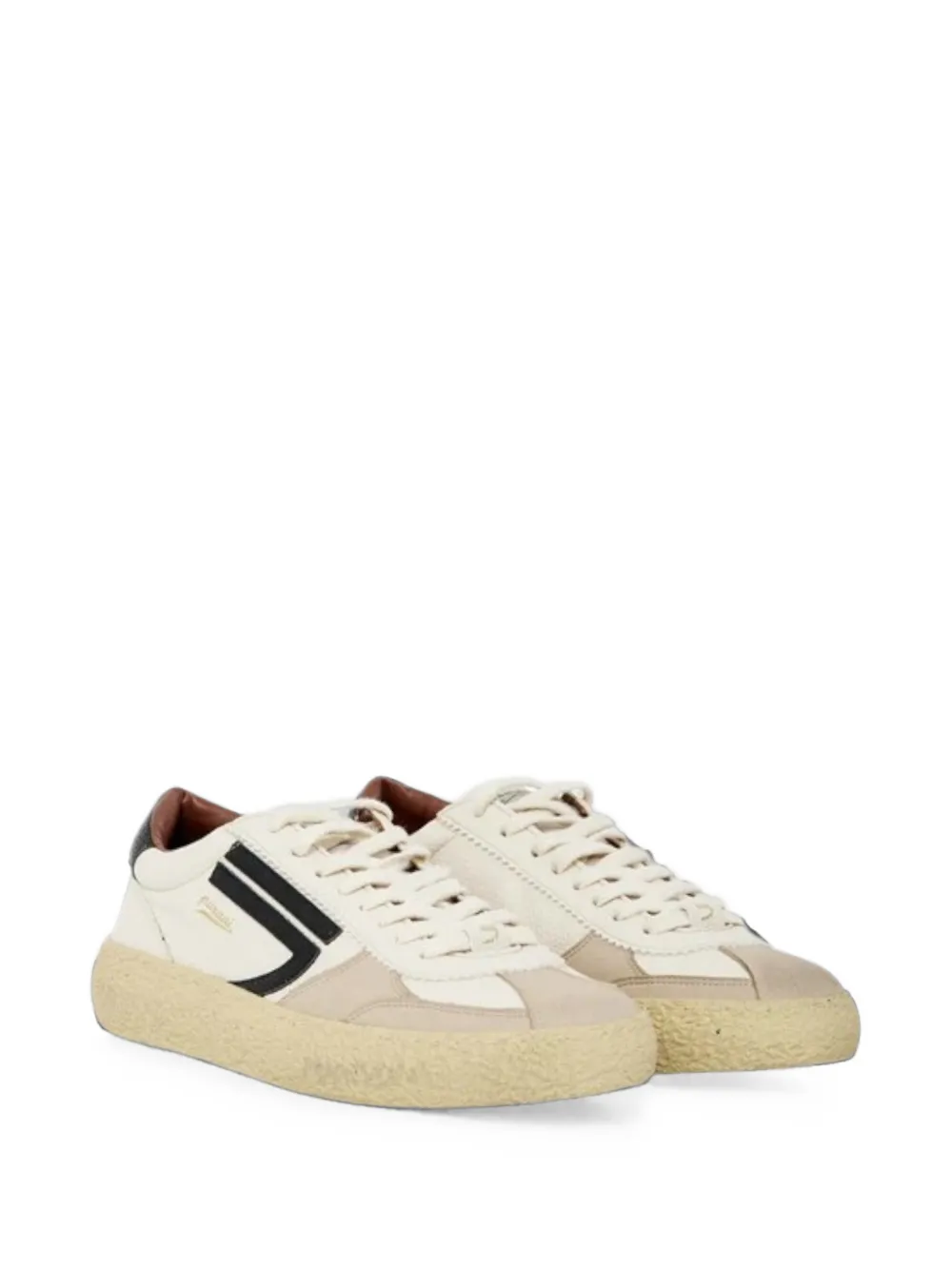 Puraai logo-patch panelled sneakers Wit