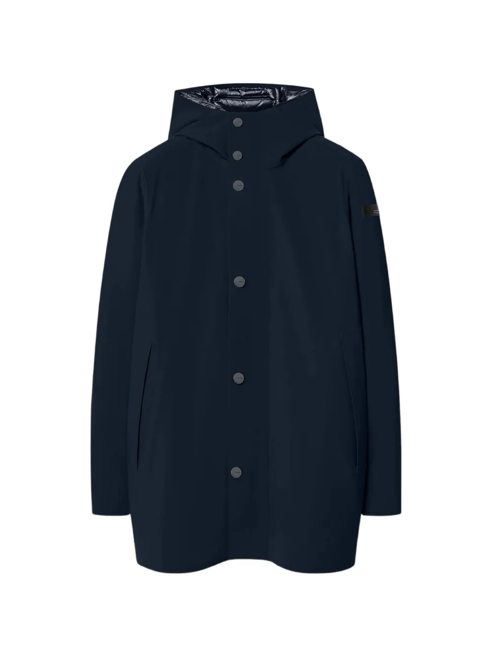 RRD hooded press-stud coat - Blau