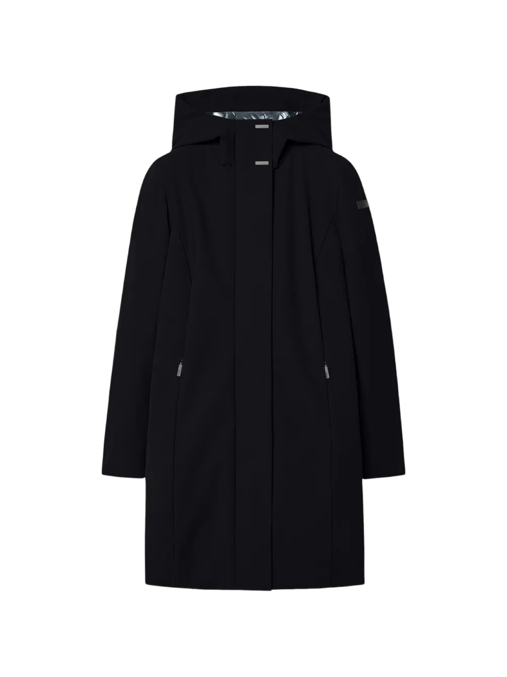 RRD hooded concealed-fastening coat - Nero