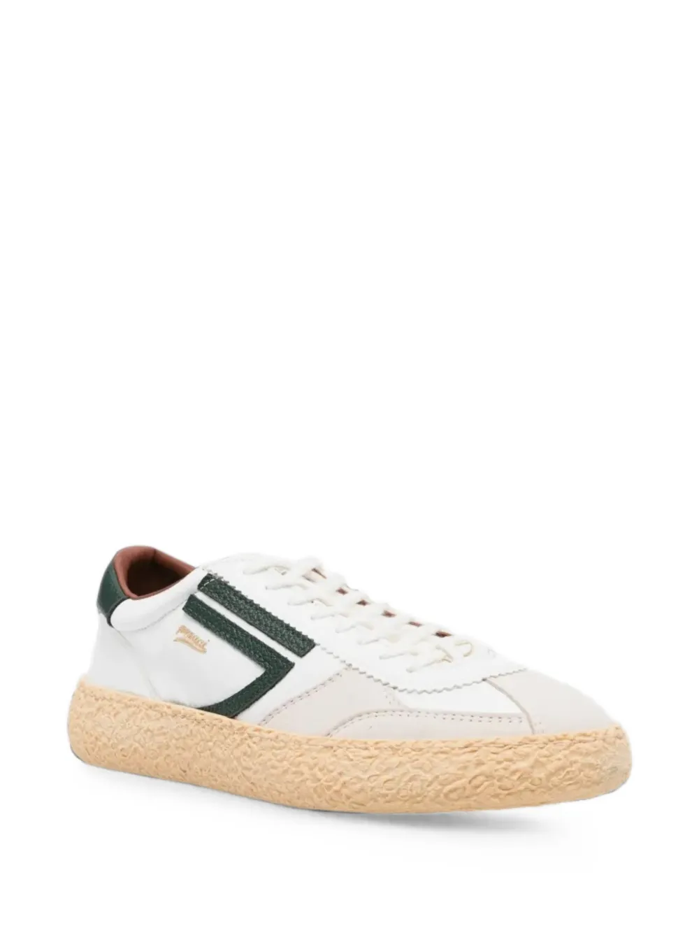 Puraai Vintage logo-print panelled sneakers Wit