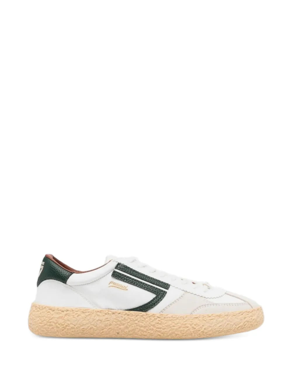 Puraai Vintage logo-print panelled sneakers Wit
