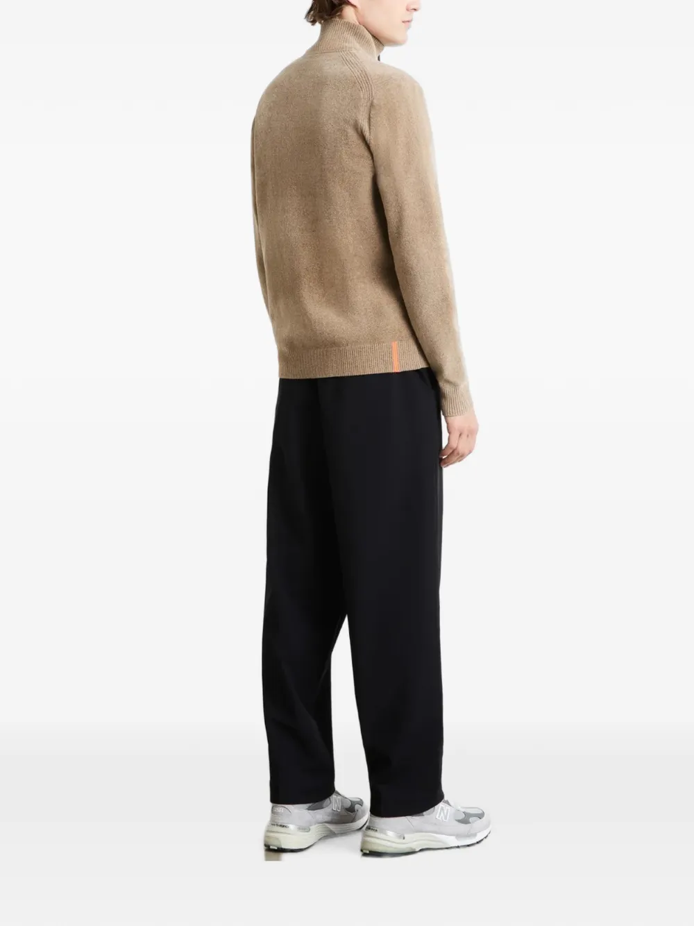 RRD Trui met hoge hals en rits Beige