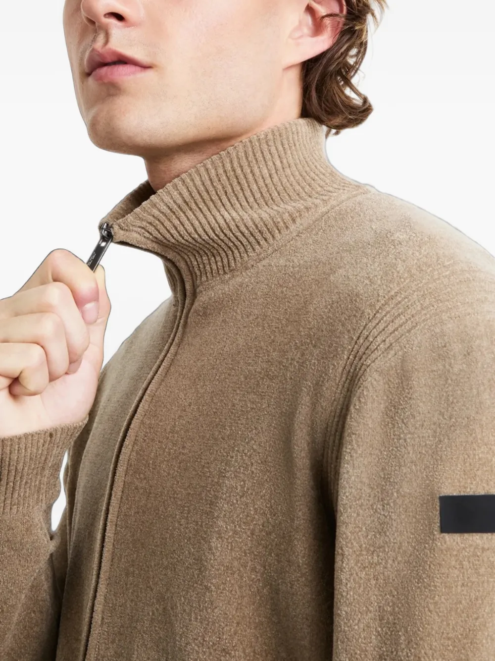 RRD Trui met hoge hals en rits Beige