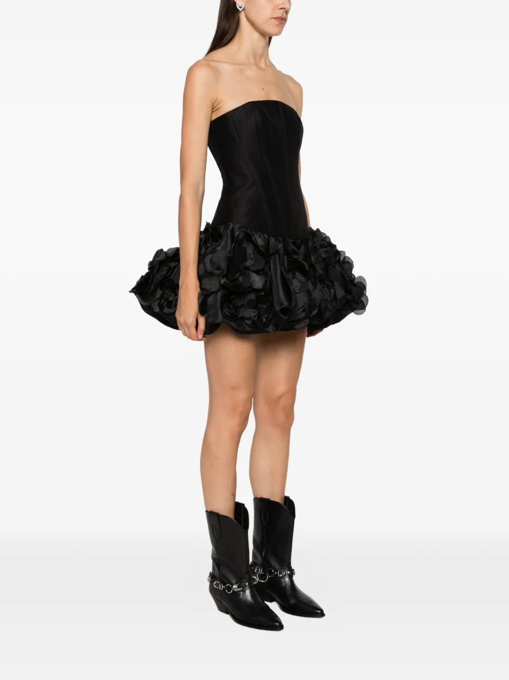 Aje Strapless midi-jurk Zwart