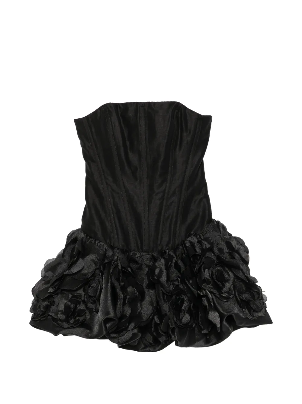 Aje floral-appliqué strapless mini dress
