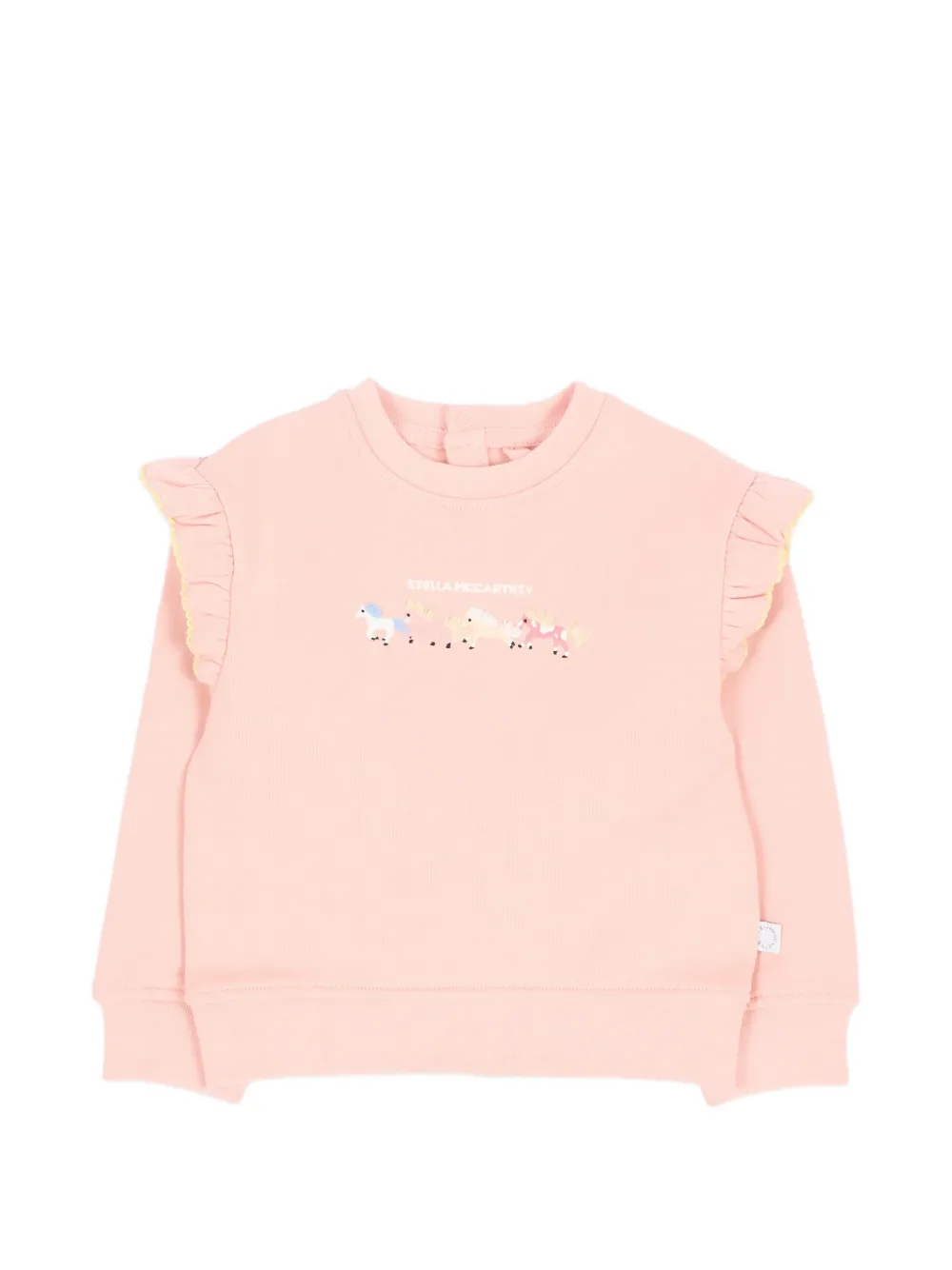 Stella McCartney Kids ruffled cotton sweatshirt - Rosa