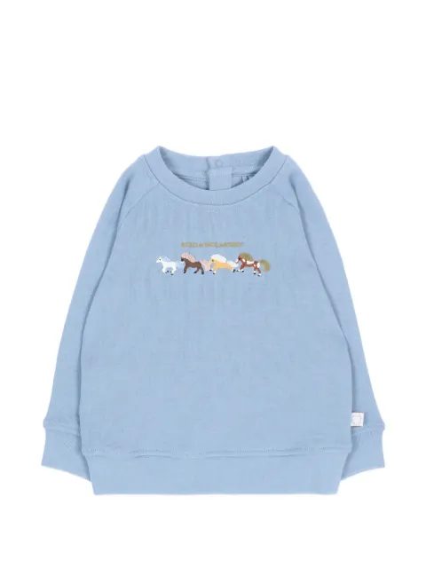 Stella McCartney Kids horse-print cotton sweatshirt