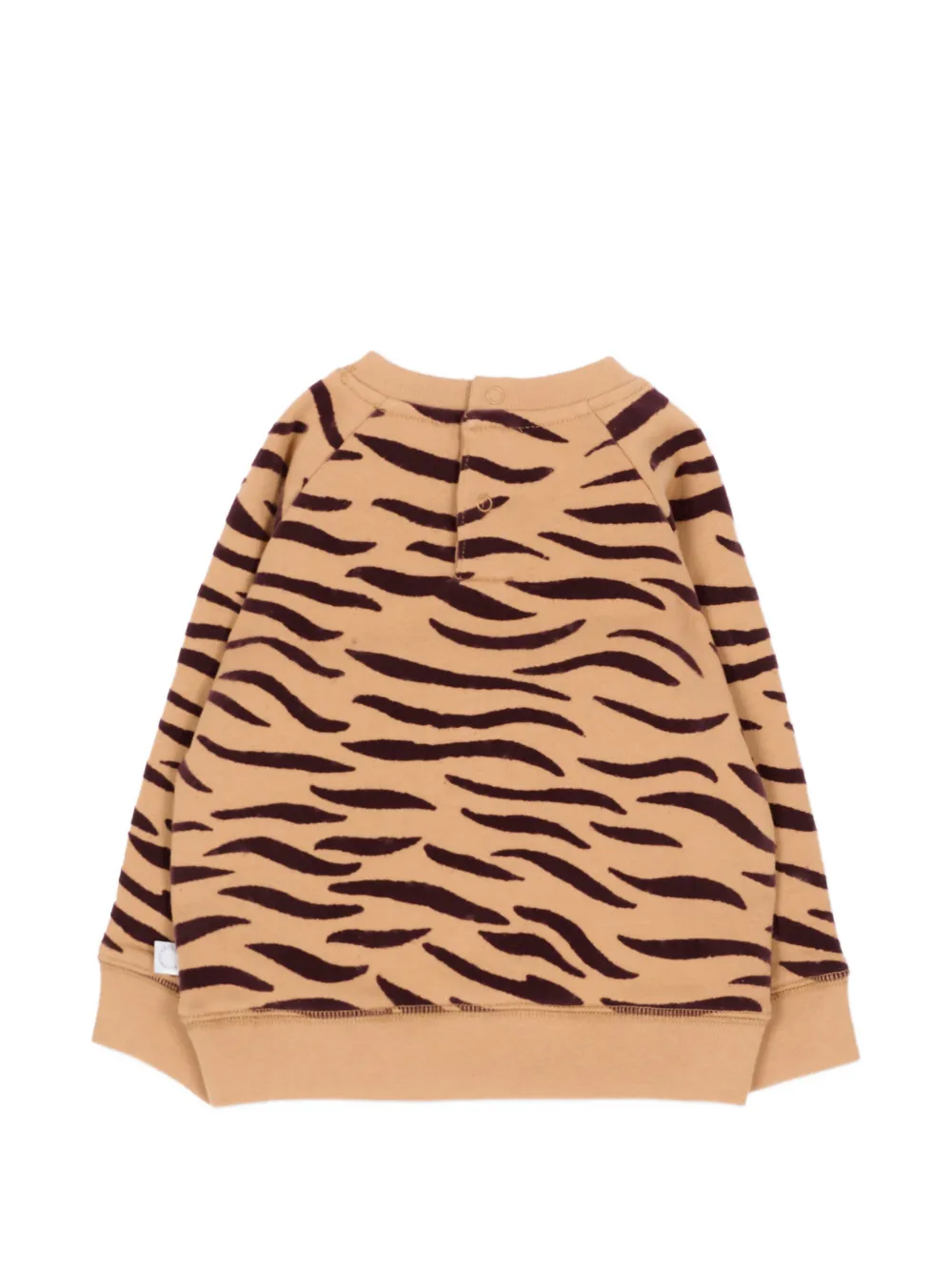 Stella McCartney Kids Katoenen sweater met tijger-print Bruin