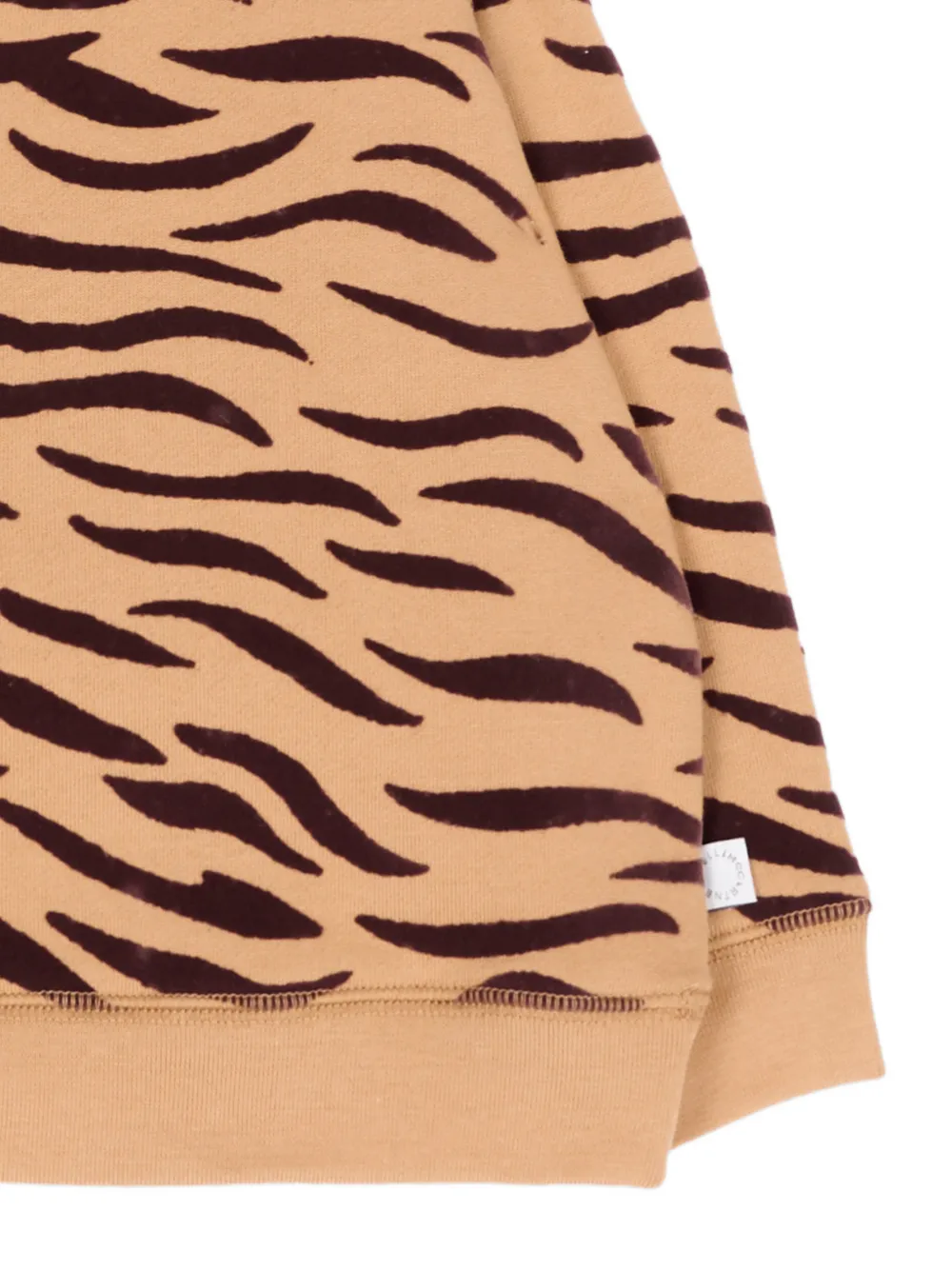 Stella McCartney Kids Katoenen sweater met tijger-print Bruin