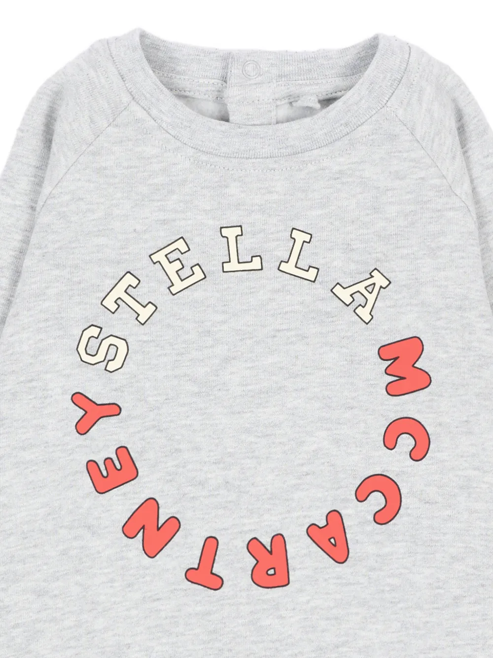 Stella McCartney Kids Katoenen sweater met logo-print Grijs