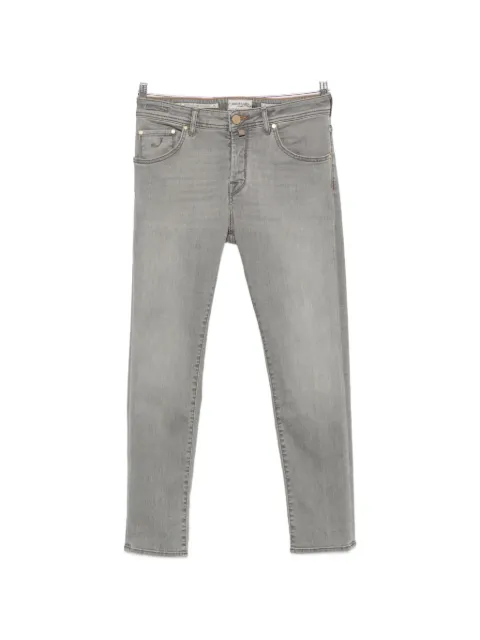 Jacob Cohën Scott logo-patch cropped slim-fit jeans
