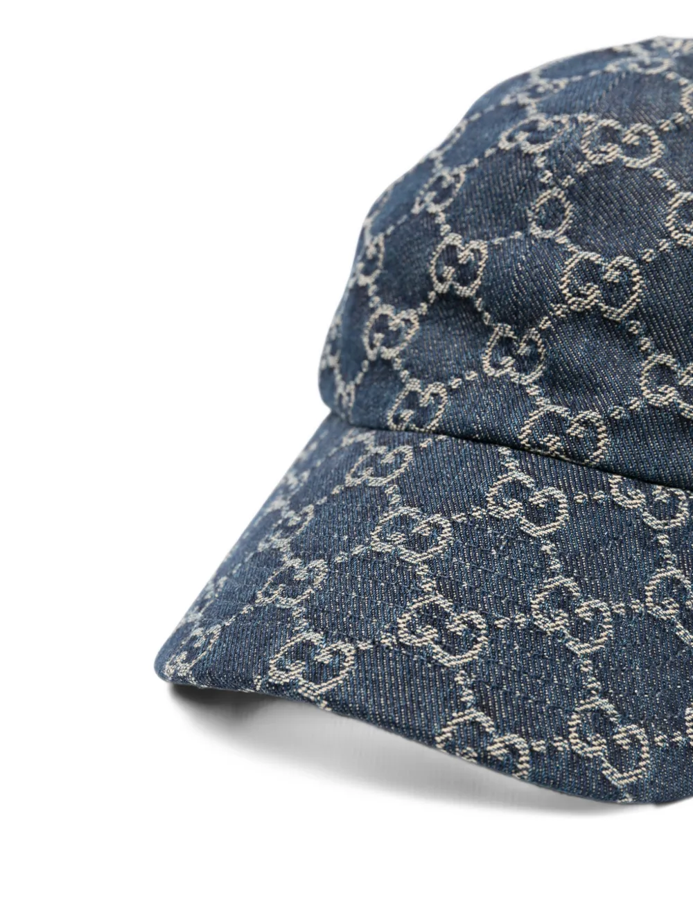Gucci GG cotton denim baseball hat Blauw