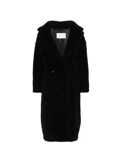 Max Mara Teddy Bear Icon coat in alpaca and wool - black