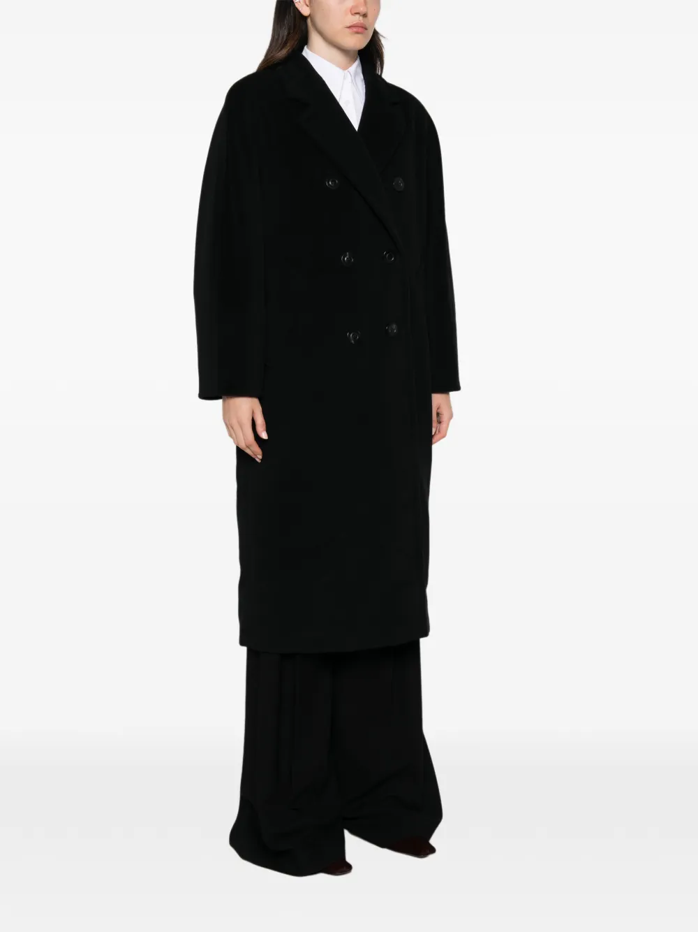 Max Mara Icon jas met dubbele rij knopen Zwart