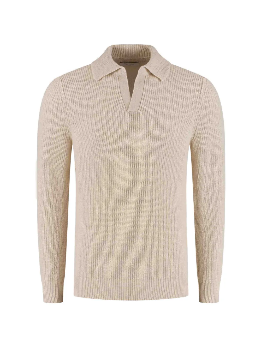 Gran Sasso ribbed-knit polo-collar jumper - Nude