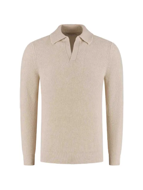Gran Sasso ribbed-knit polo-collar jumper