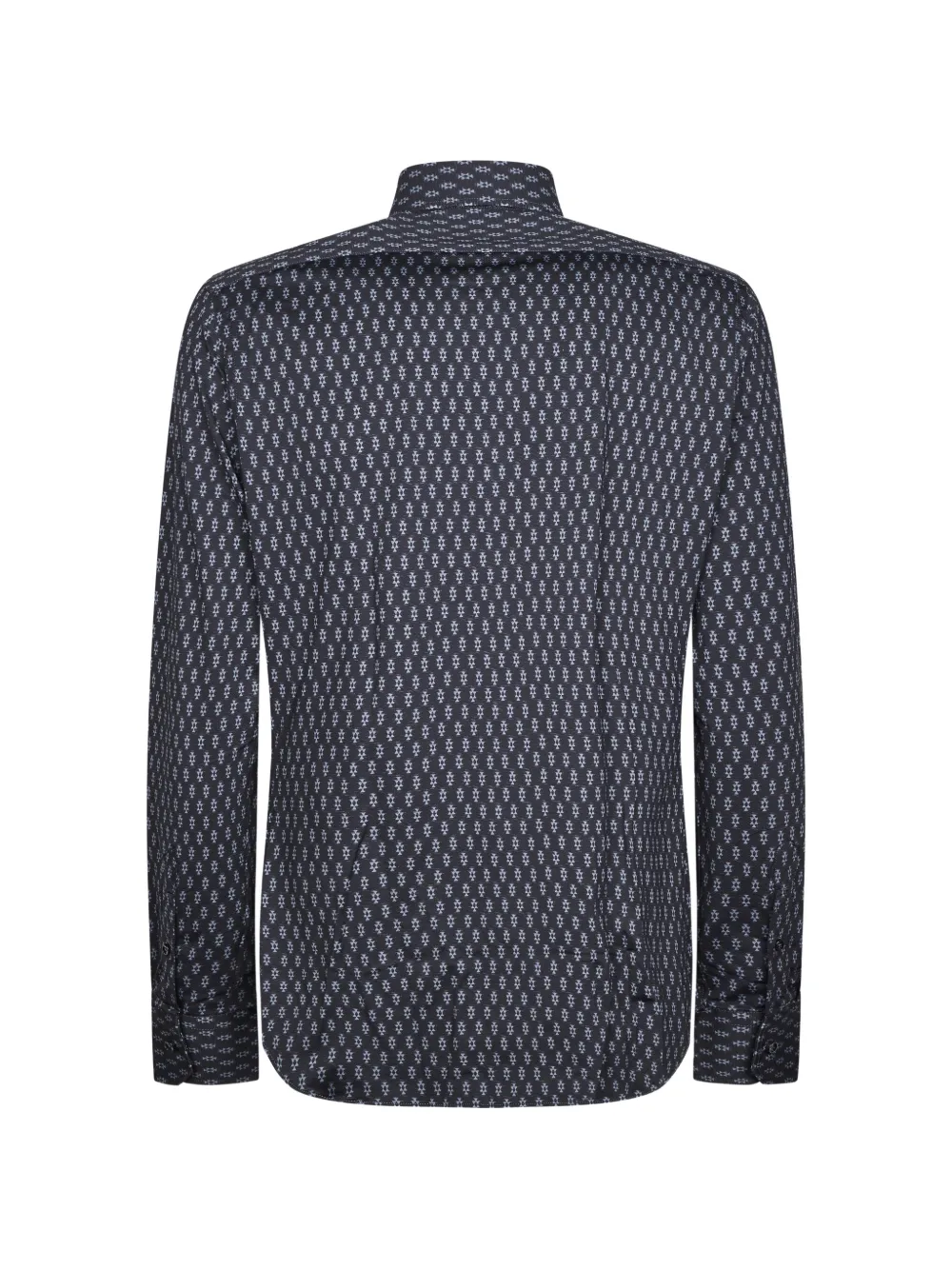 Xacus Active Shirt geometric-print shirt Zwart