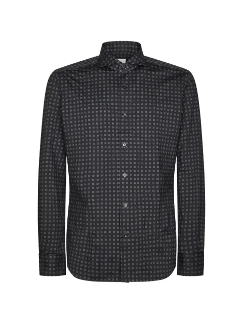 Xacus geometric-print shirt