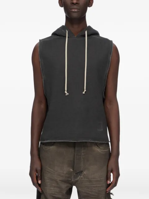 Rick Owens DRKSHDW sleeveless raw-cut hoodie