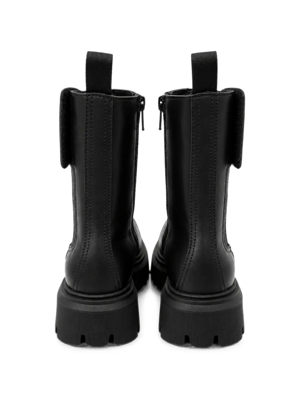 Marni Kids logo-patch chunky boots Zwart