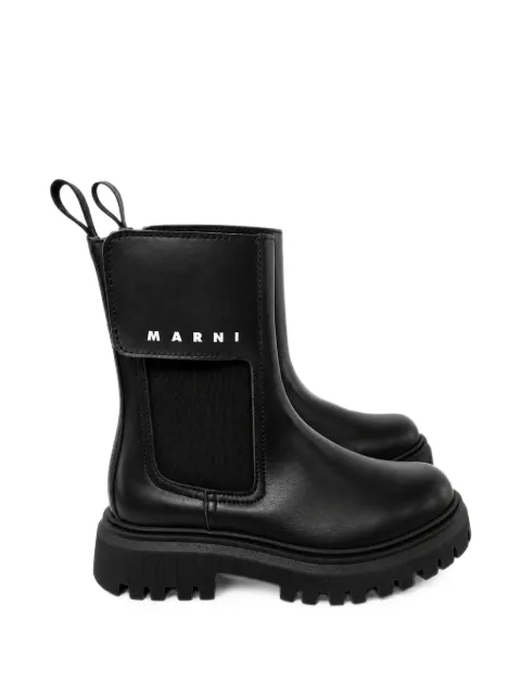 Marni Kids logo-patch chunky boots