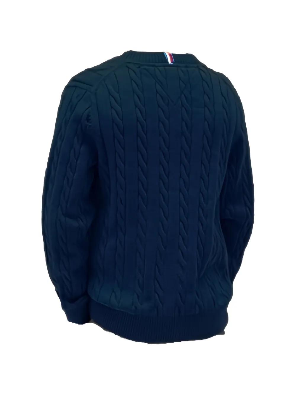 Tommy Hilfiger Junior Kabelgebreide katoenen trui Blauw