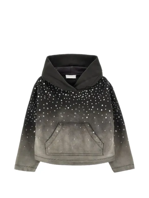 Monnalisa rhinestone-embellished ombré hoodie