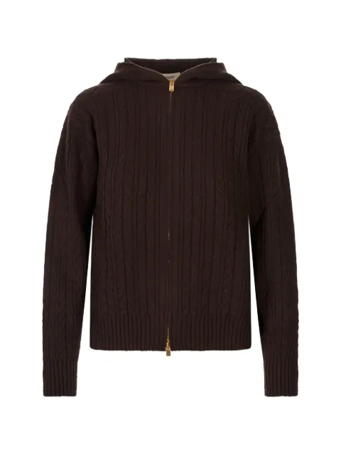 Agnona cable-knit hoodie