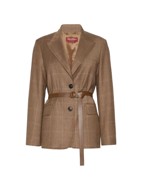 Max Mara belted checked blazer