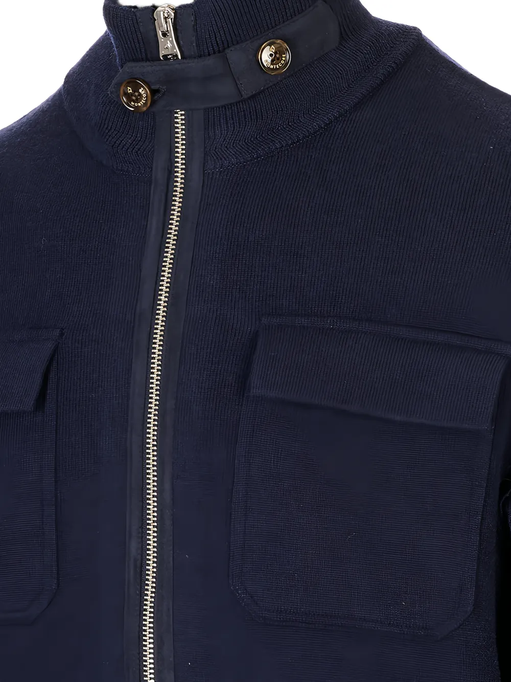 Montecore Trui met hoge hals en rits Blauw
