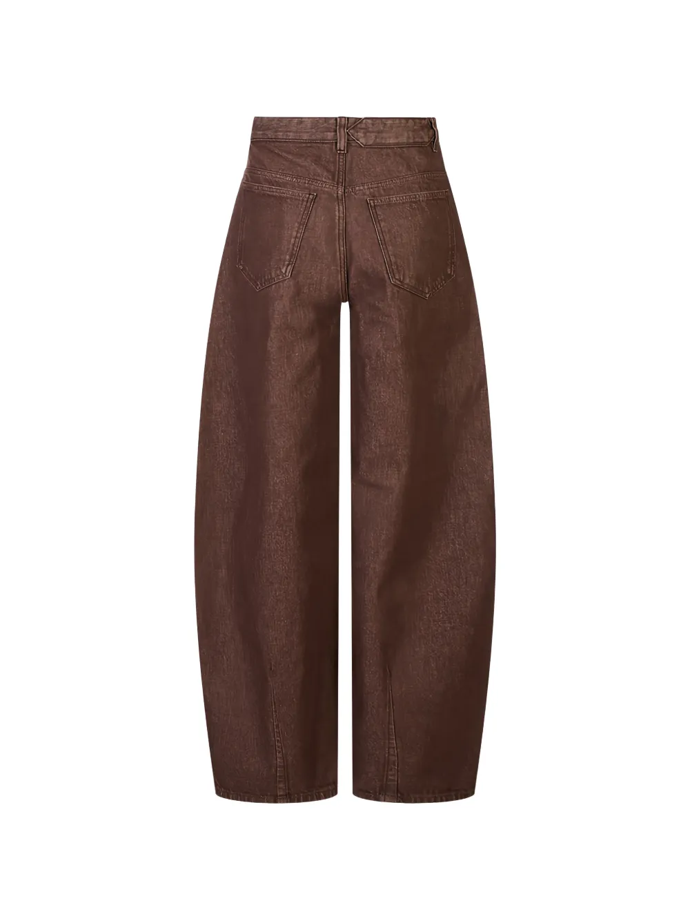 Jacquemus The de-Nîmes Ovalo denim broek Bruin