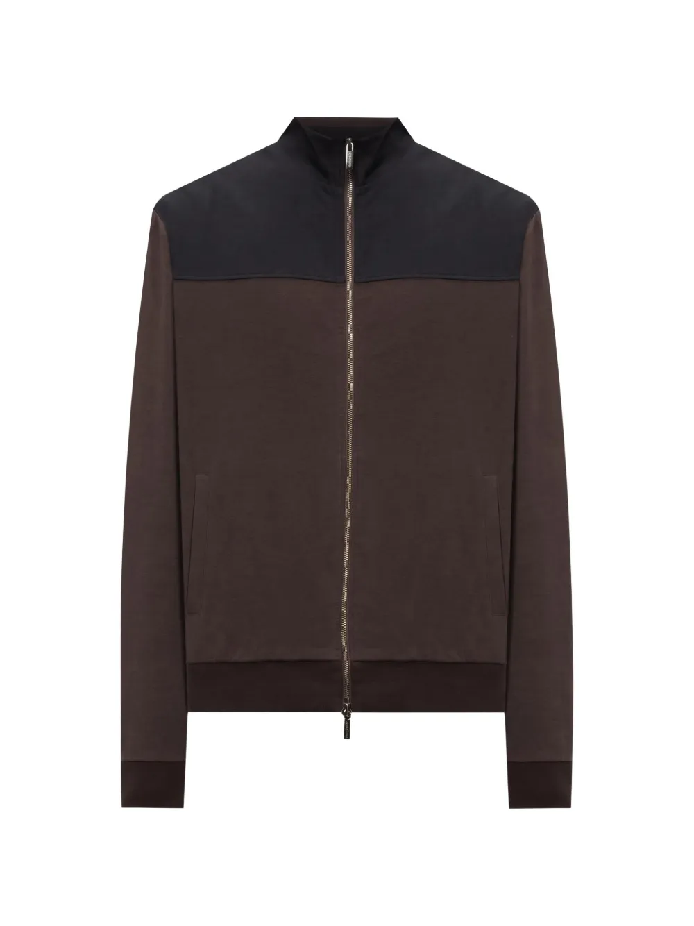 Peserico two-tone zip-up jacket - Marrone