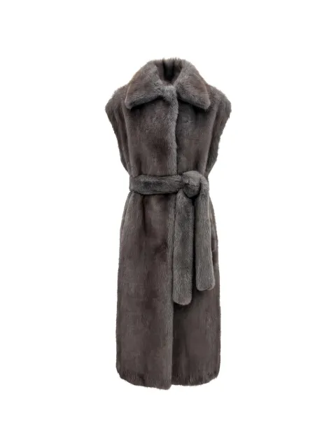 VALENTINI 1972 belted sleeveless coat 