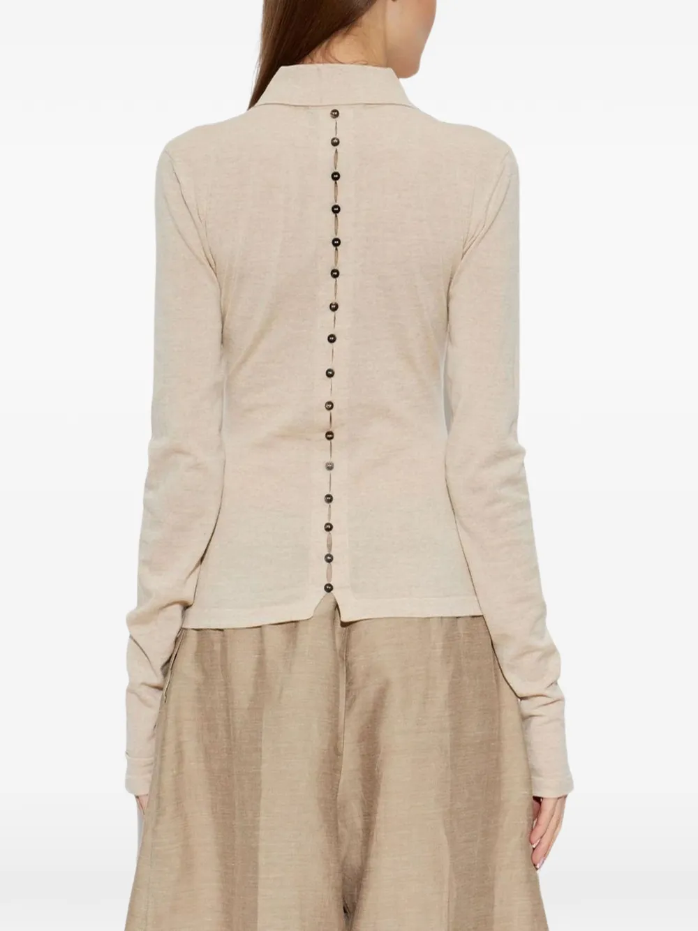 Jacquemus Poloshirt van merinowol Beige