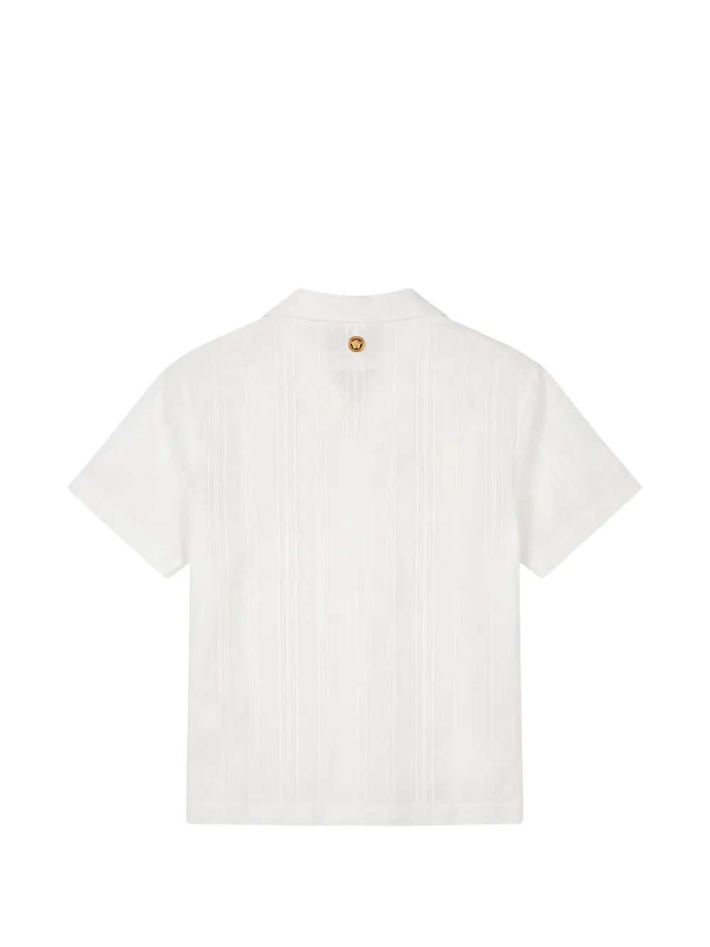 Versace Kids Shirt met Medusa Head-plakkaat en campkraag Wit