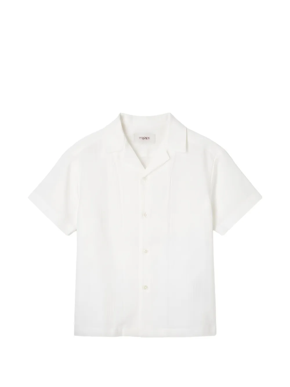 Versace Kids Medusa Head-plaque camp-collar shirt - Bianco