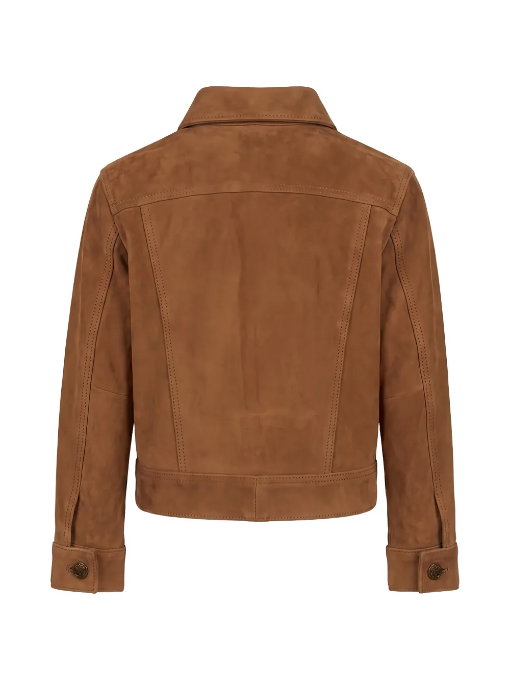 Roberto Cavalli Junior Jack met knoopsluiting en suède-effect Bruin