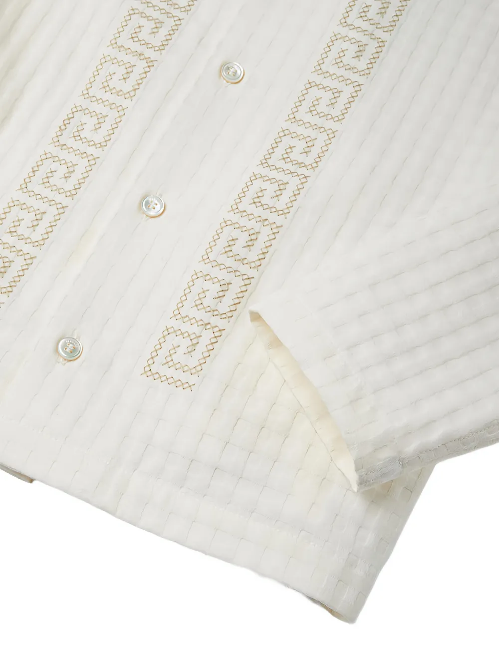 Versace Kids Shirt met Greca-borduurwerk Wit