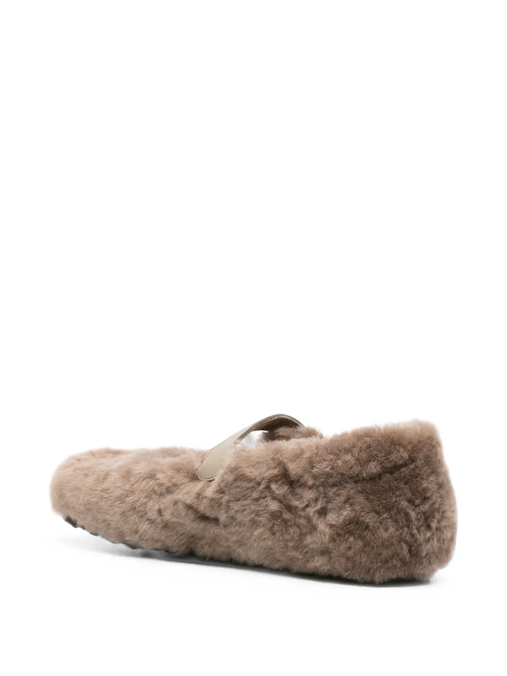 Birkenstock Santa Clarita shearling-trim buckle-strap ballet flats Bruin