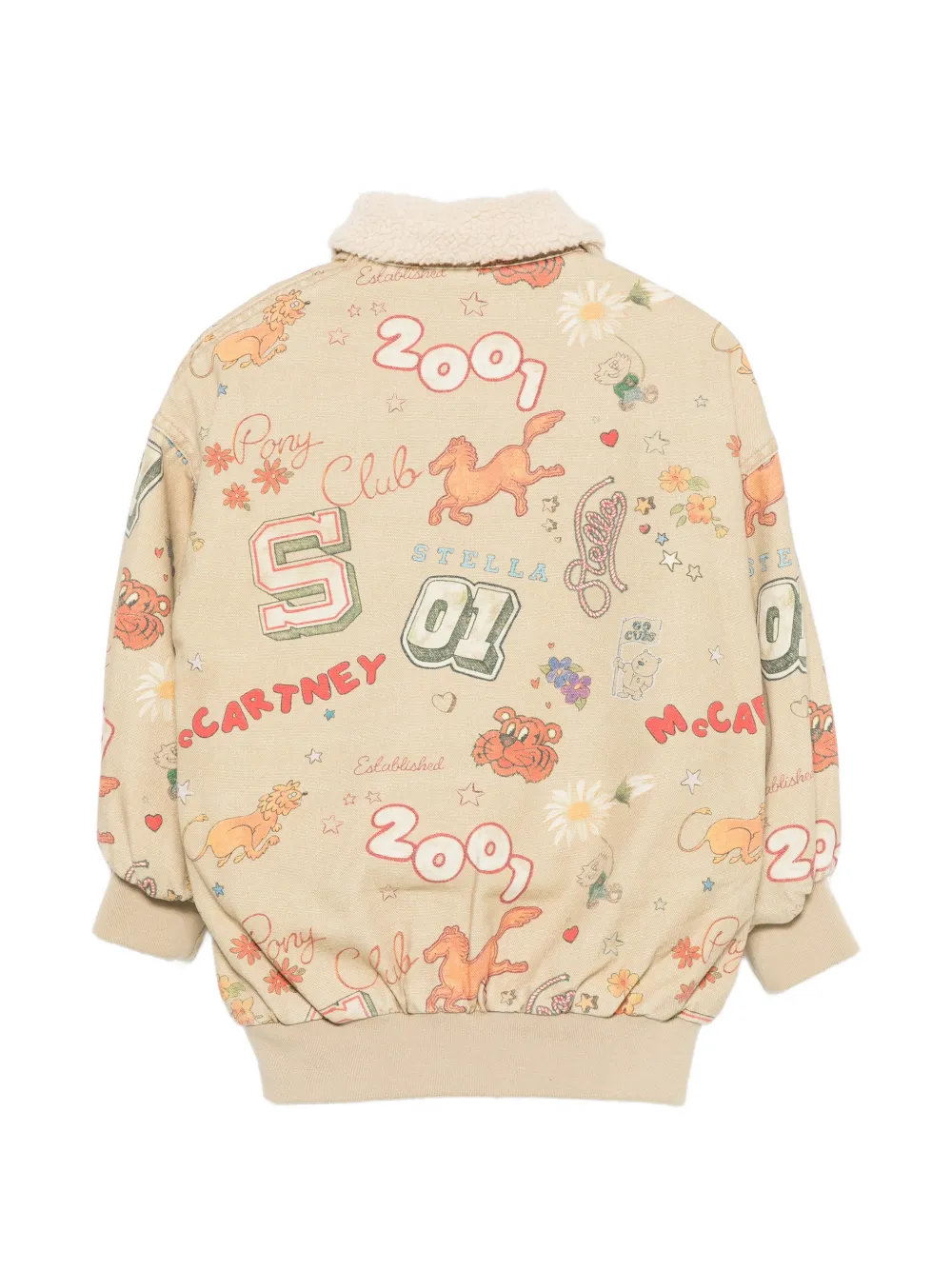 Stella McCartney Kids graphic-print jacket Beige