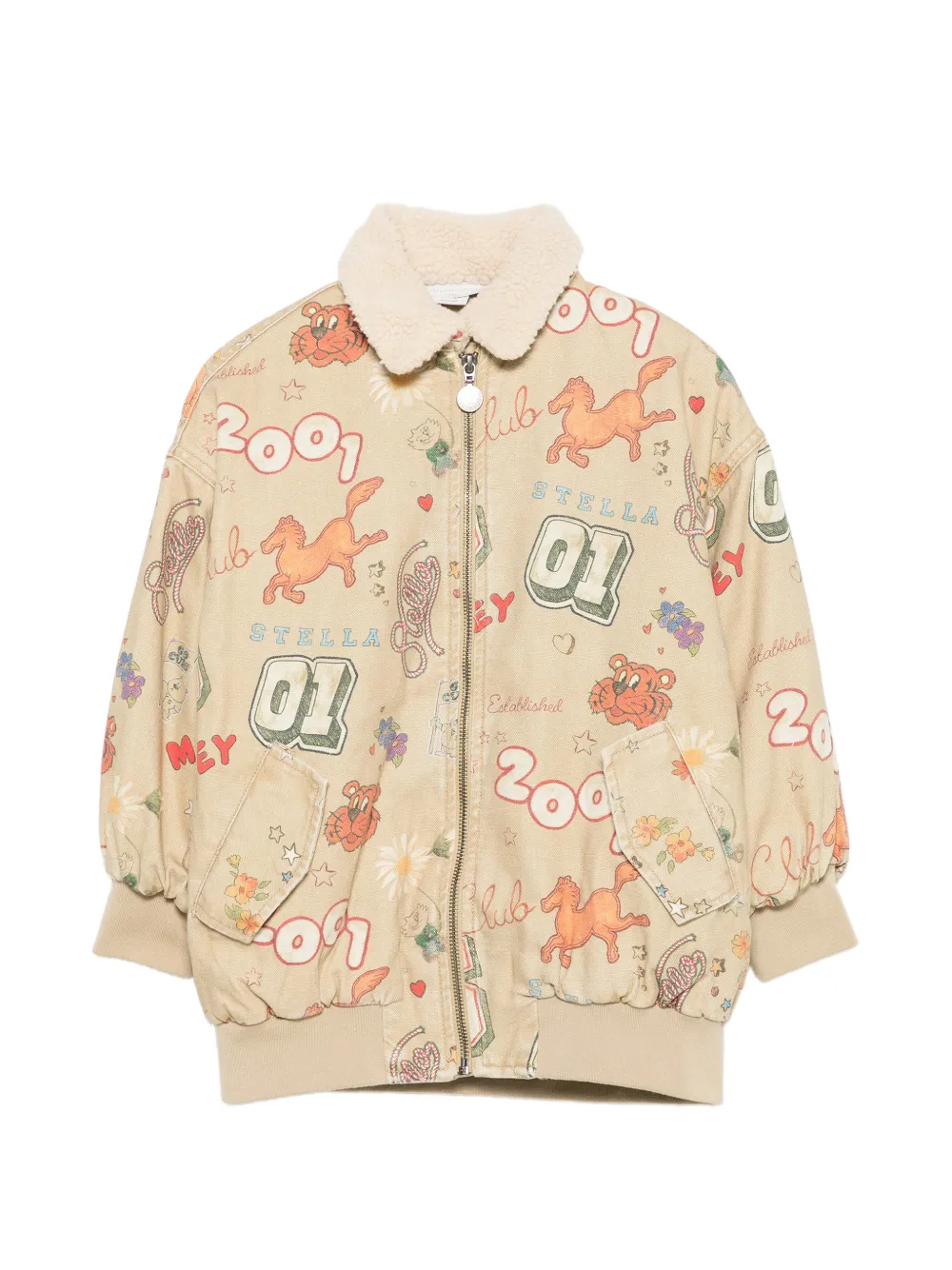 Stella McCartney Kids graphic-print jacket - Toni neutri