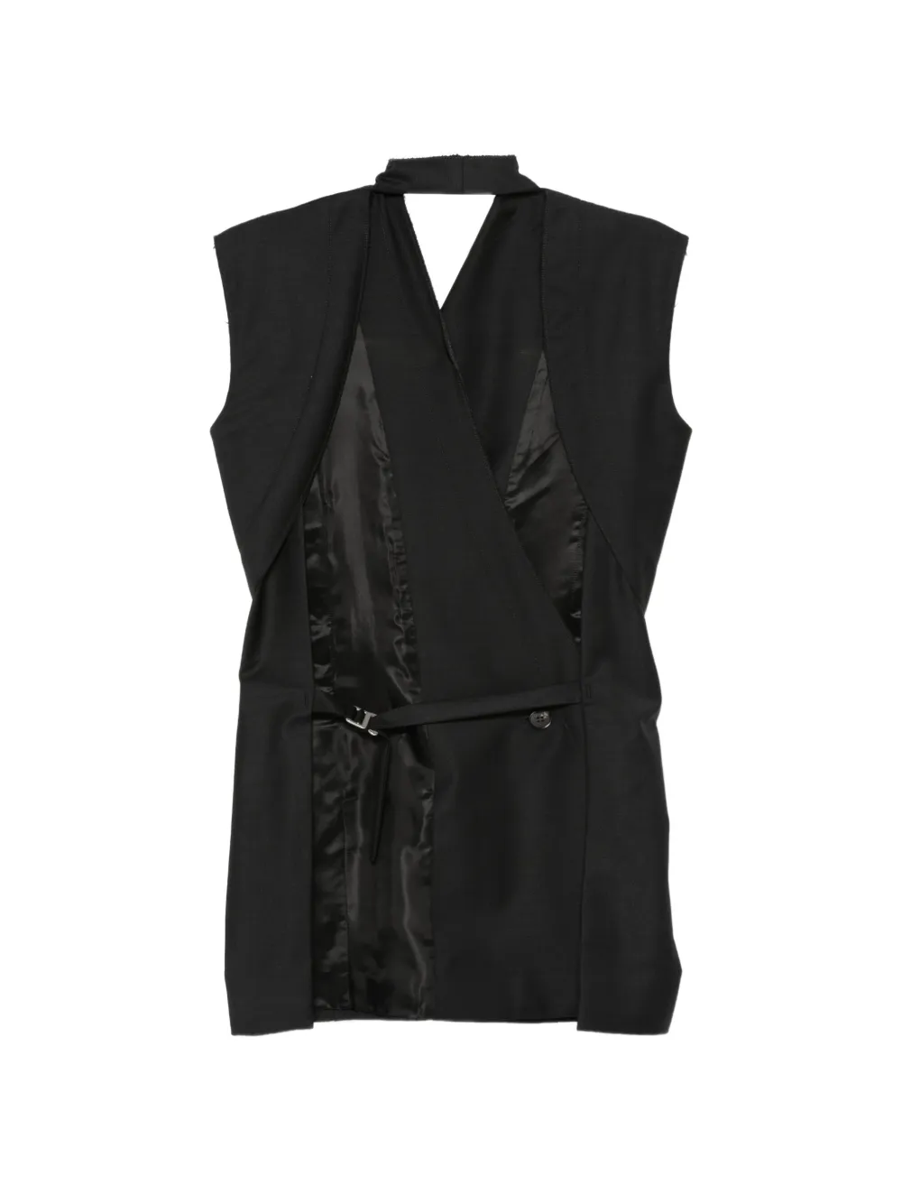 Litkovska Double-breasted Sleeveless Jacket In Black