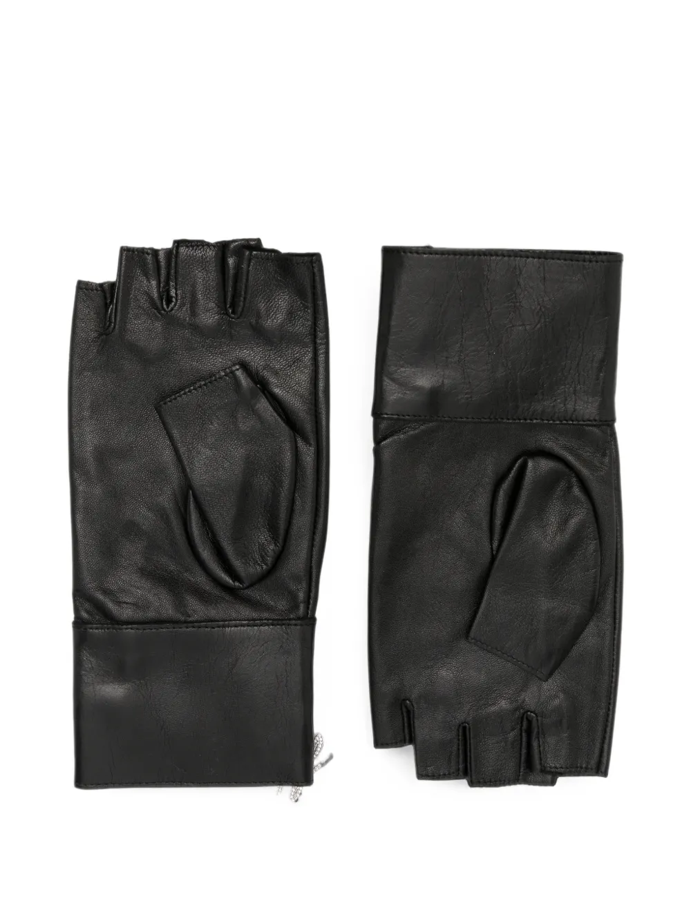 Karl Lagerfeld charm-embellished fingerless gloves Zwart