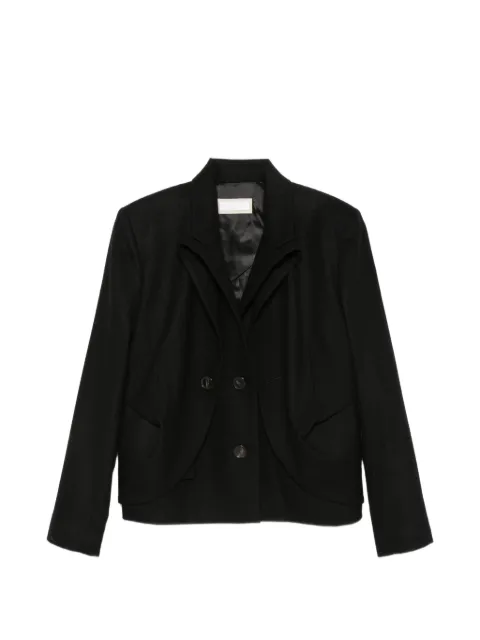 LITKOVSKA double-breasted layered-detail coat