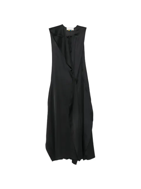 LITKOVSKA draped-detail sleeveless midi dress