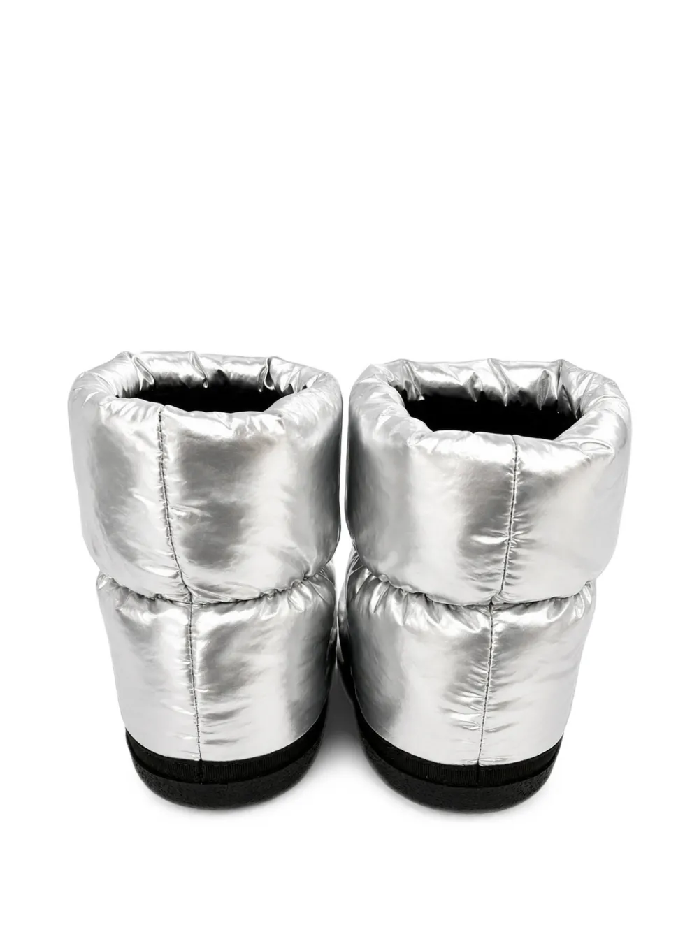 MM6 Maison Margiela Kids quilted logo-patch snow boots Zilver