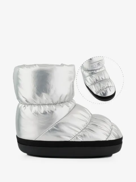 MM6 Maison Margiela Kids 퀼팅 로고 패치 스노우 부츠